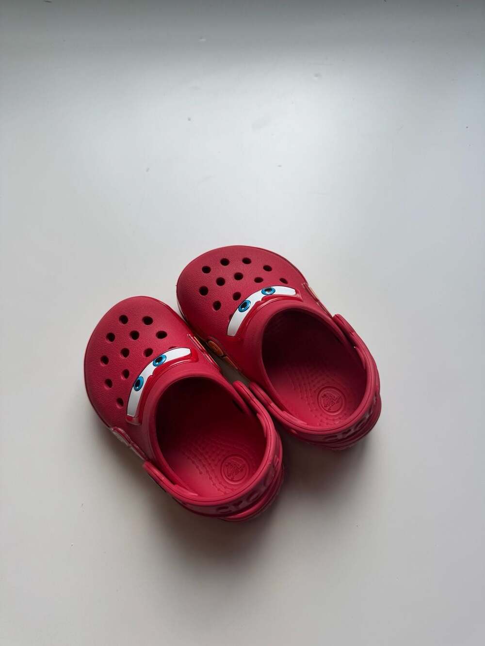 Crocs Lightning McQueen Kids Clogs Size C 6 Red